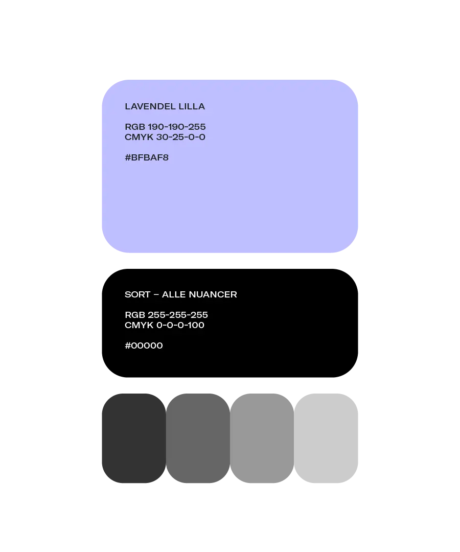 farver til en visuel identitet